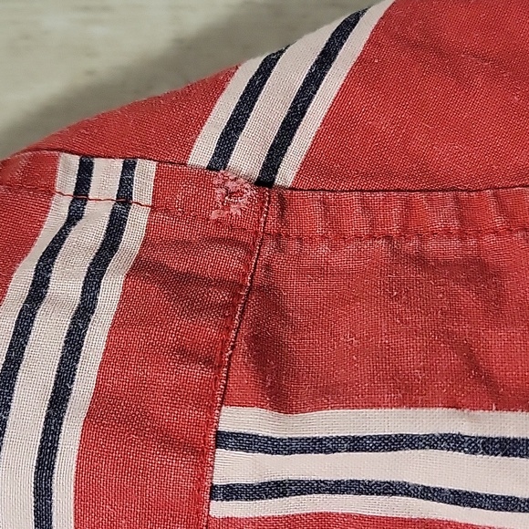 Vintage Gitano Sports Casual Stripe Short Sleeve Button Down Shirt Size M Unisex - Picture 9 of 9